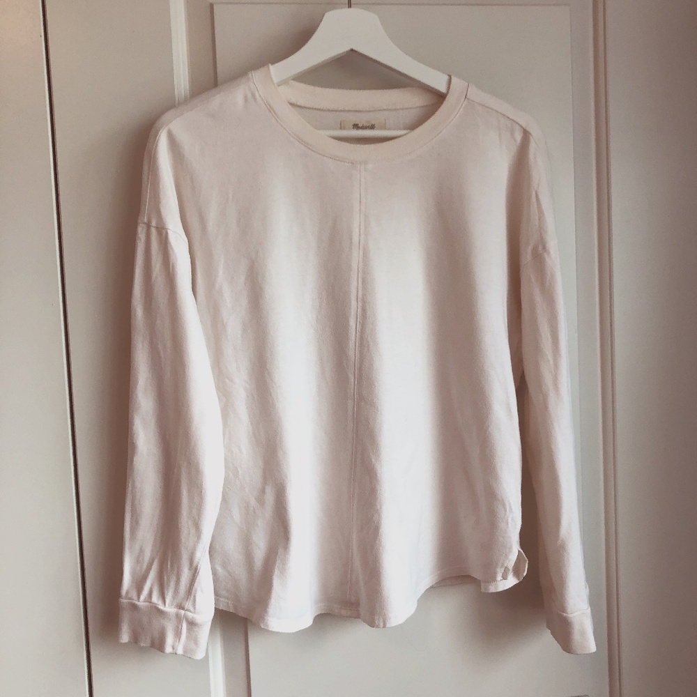 Madewell Cream T-Shirt Long Sleeve Cream Small - MEASUREMENTS IN LISTING
